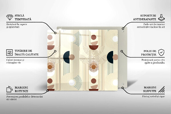 Tábua de cortar alimentos Formas geométricas boho