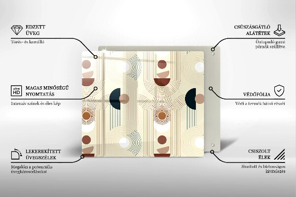 Tábua de cortar alimentos Formas geométricas boho