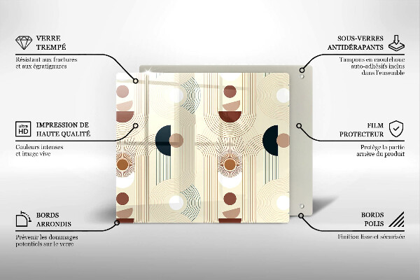 Tábua de cortar alimentos Formas geométricas boho
