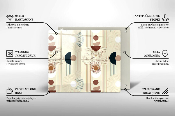 Tábua de cortar alimentos Formas geométricas boho