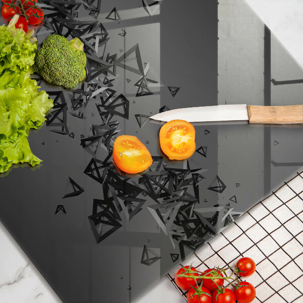 Tábua de cortar de vidro Formas 3D abstratas