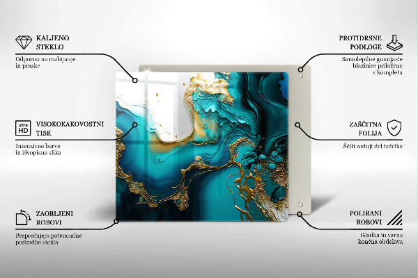 Tábua para corte Abstração turquesa