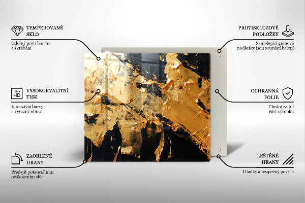 Tábua de cortar alimentos Textura de tinta elegante