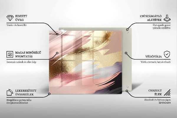 Tábua de corte de vidro Manchas pastel