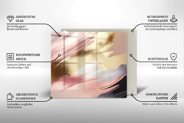 Tábua de corte de vidro Manchas pastel