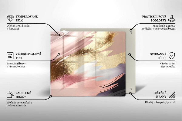 Tábua de corte de vidro Manchas pastel