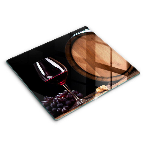 Tábua cozinha Um barril de vinho em um copo