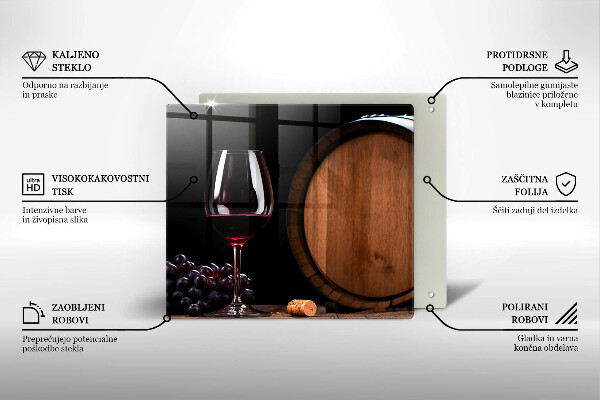 Tábua cozinha Um barril de vinho em um copo