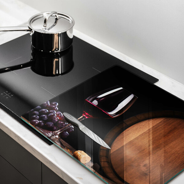 Tábua cozinha Um barril de vinho em um copo