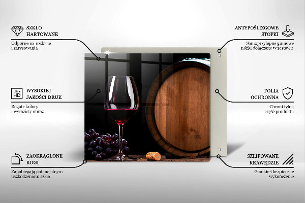 Tábua cozinha Um barril de vinho em um copo