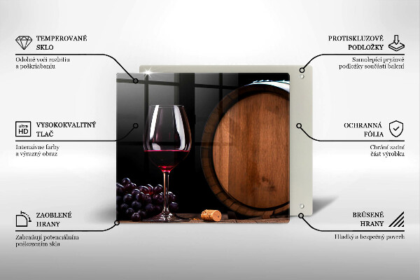 Tábua cozinha Um barril de vinho em um copo