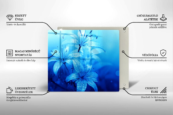 Tábua para cozinha Flores azuis