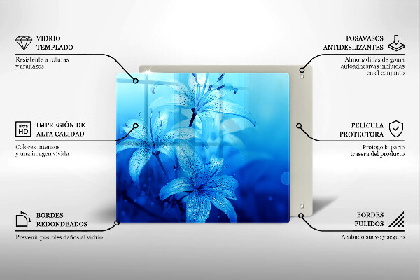 Tábua para cozinha Flores azuis