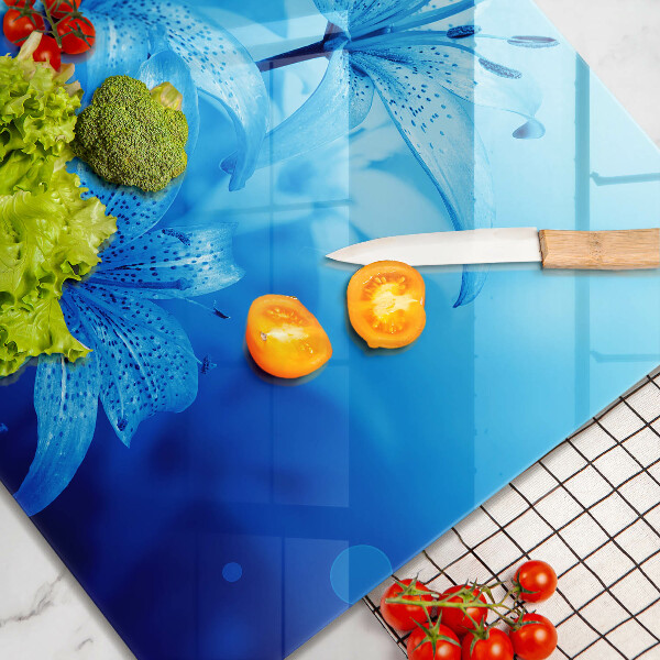 Tábua para cozinha Flores azuis