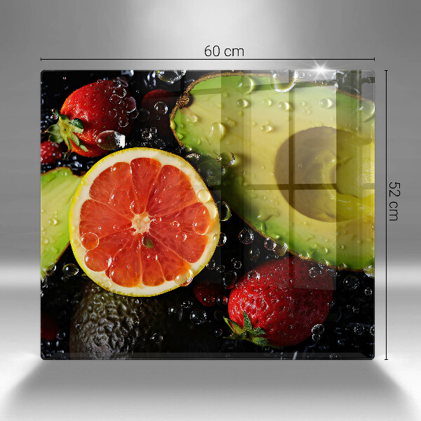 Tábua de corte de vidro Frutas e vegetais