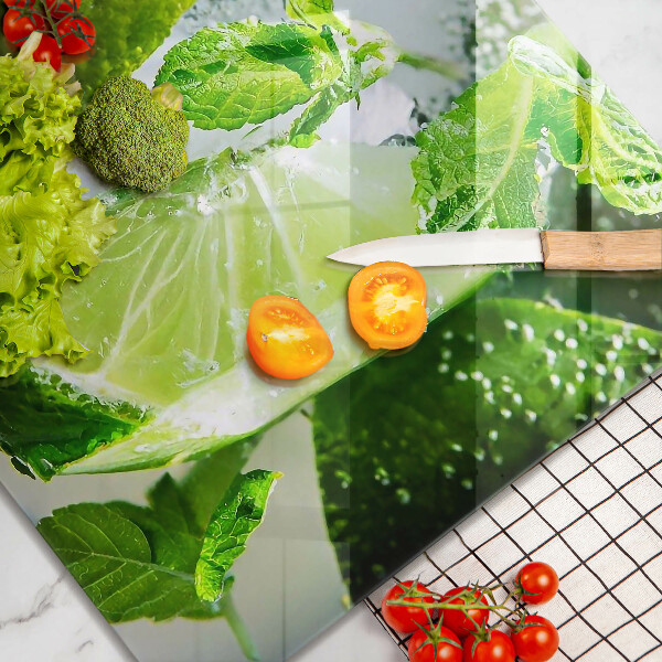 Tábua de vidro Água com limão e gelo