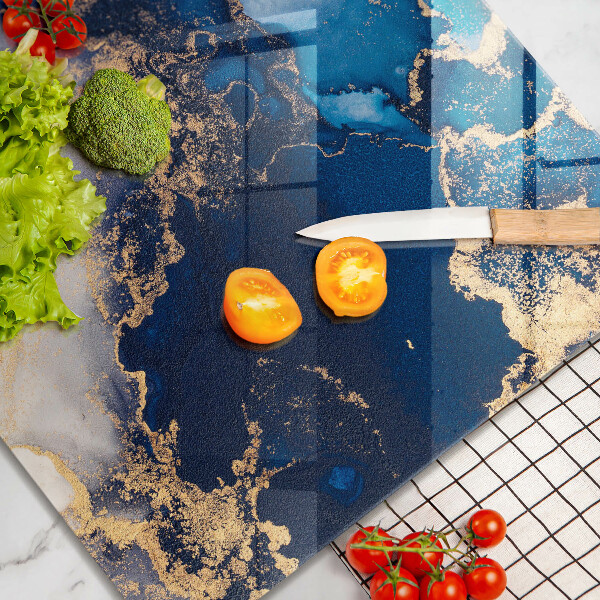 Tábua de corte de vidro Abstração de mármore