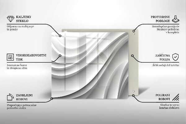 Tábua de cortar de vidro Linhas geométricas