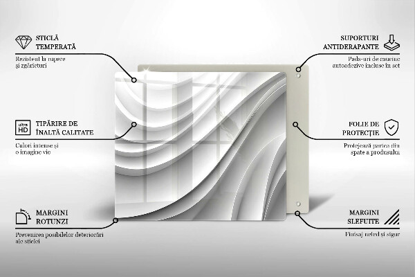 Tábua de cortar de vidro Linhas geométricas