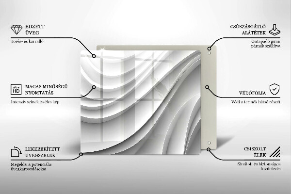 Tábua de cortar de vidro Linhas geométricas