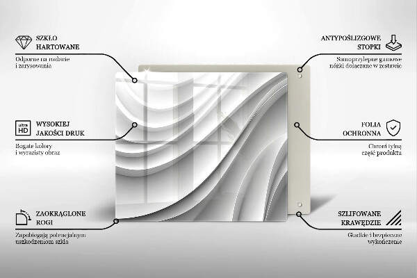 Tábua de cortar de vidro Linhas geométricas