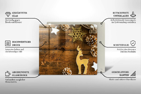 Tábua cozinha decorações de Natal