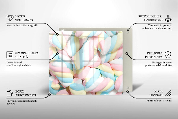 Tábua para cozinha Marshmallows coloridos