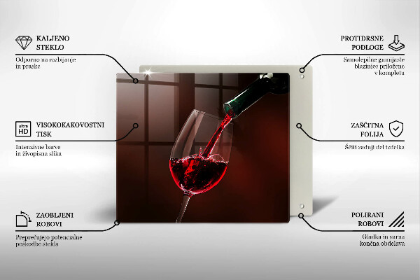 Tábua corte Um copo de vinho