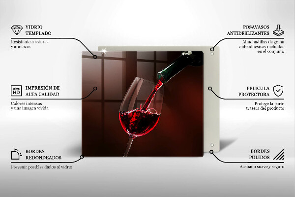 Tábua corte Um copo de vinho