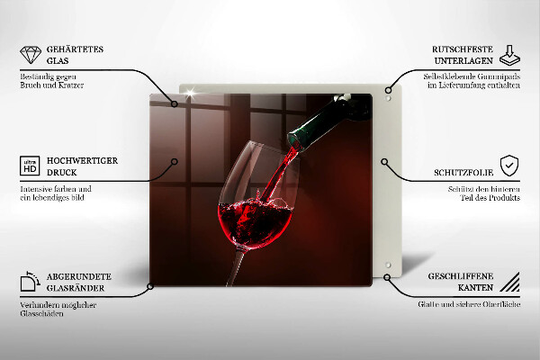 Tábua corte Um copo de vinho