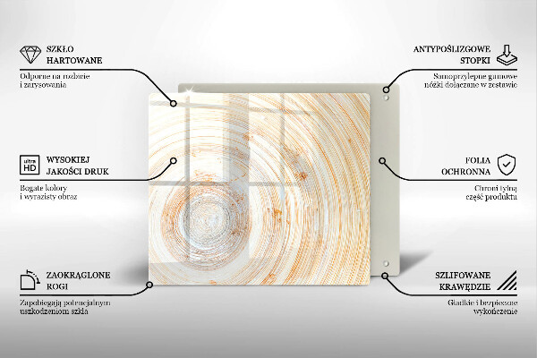 Tábua de corte de vidro Textura de madeira