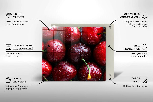 Tábua de corte Close-up de cerejas