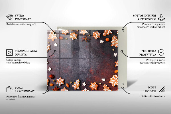 Tábua de cortar Biscoitos de gengibre de Natal