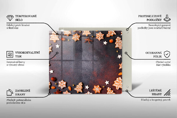 Tábua de cortar Biscoitos de gengibre de Natal