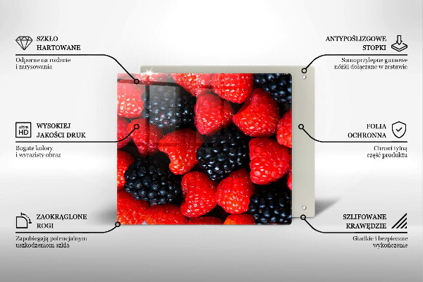 Tábua cozinha Framboesas e amoras