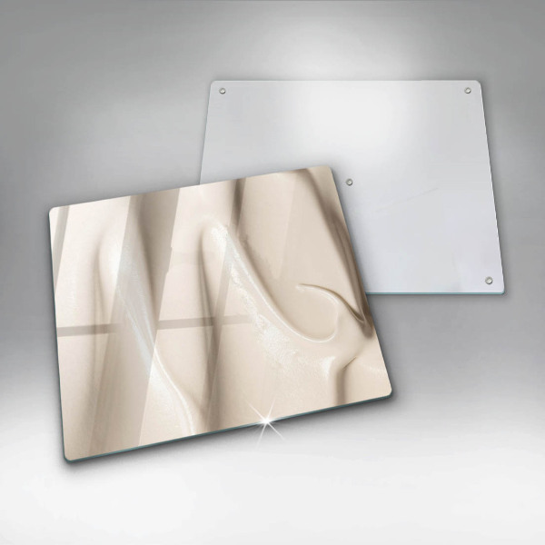 Tábua de corte de vidro Sorvete cremoso