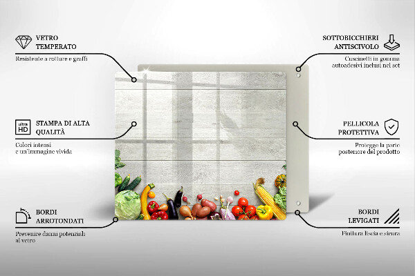 Tábua de cortar alimentos Vegetais em tábuas