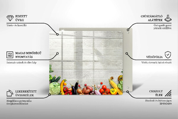 Tábua de cortar alimentos Vegetais em tábuas