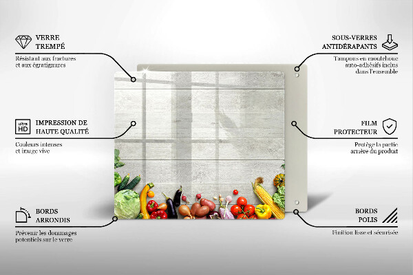 Tábua de cortar alimentos Vegetais em tábuas