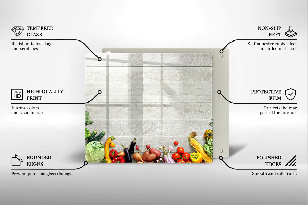 Tábua de cortar alimentos Vegetais em tábuas