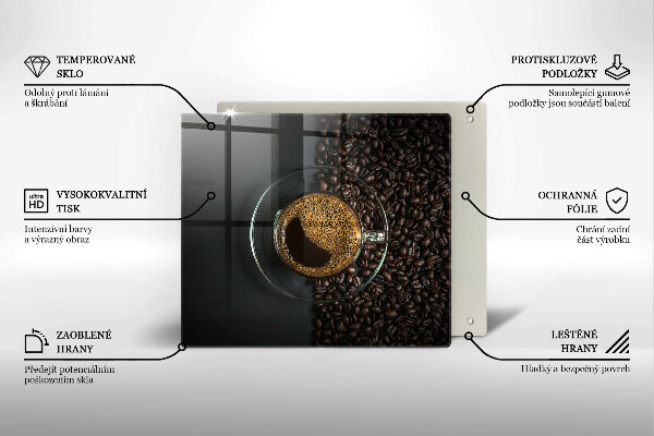 Tábua de cortar alimentos Café e feijão