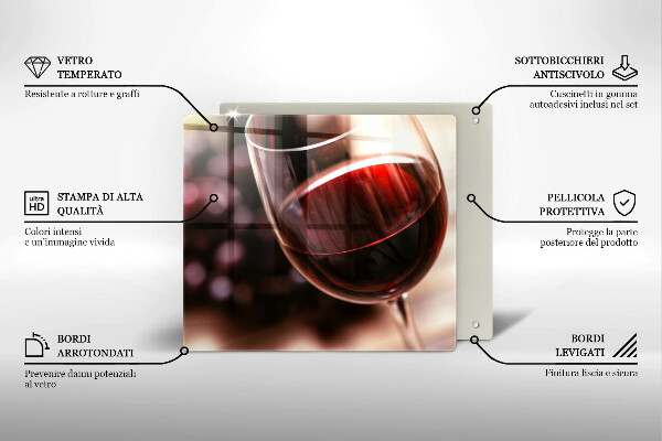 Tábua cozinha Um copo de vinho tinto