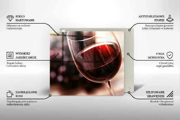 Tábua cozinha Um copo de vinho tinto
