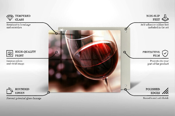 Tábua cozinha Um copo de vinho tinto