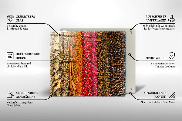 Tábua para cozinha Especiarias coloridas