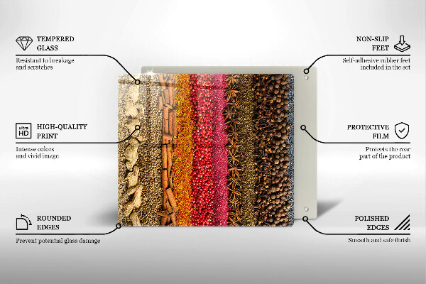 Tábua para cozinha Especiarias coloridas