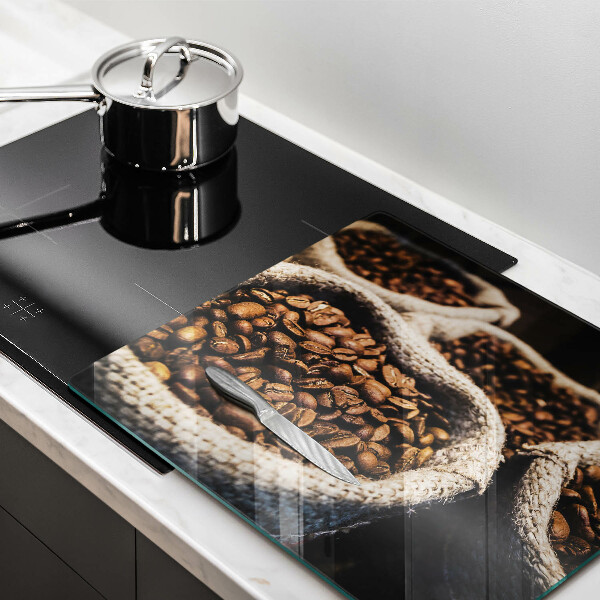 Tábua de cortar alimentos Sacos de grãos de café