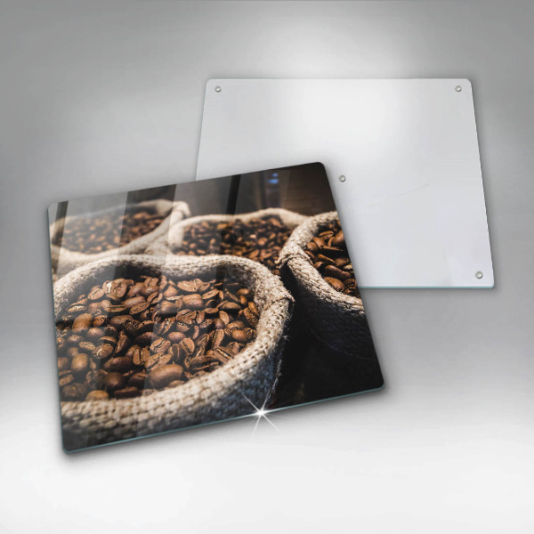 Tábua de cortar alimentos Sacos de grãos de café