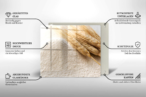 Tábua cozinha Farinha e espigas de grãos