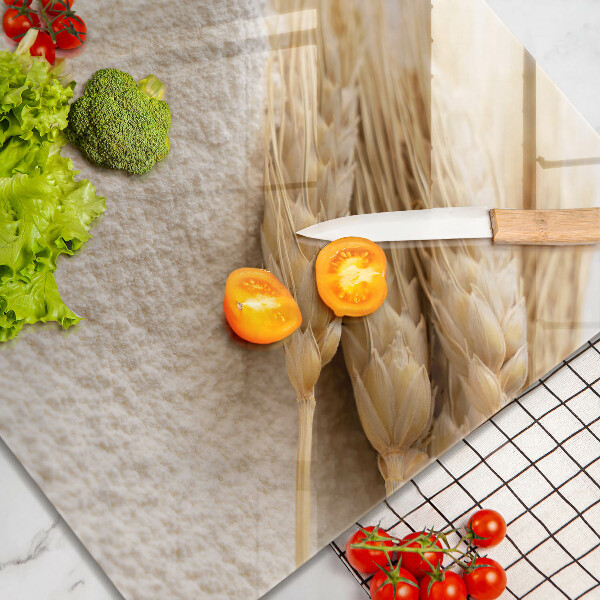 Tábua cozinha Farinha e espigas de grãos